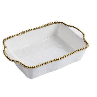 St. Landry Rectangular Baking Dish-Gold